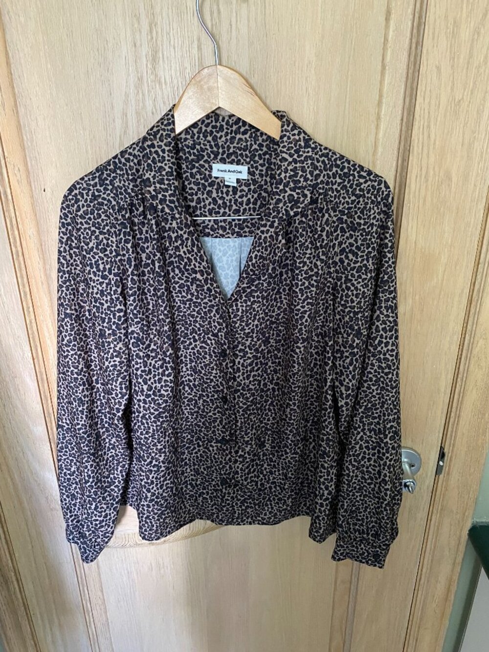 Leopard buttoned blouse